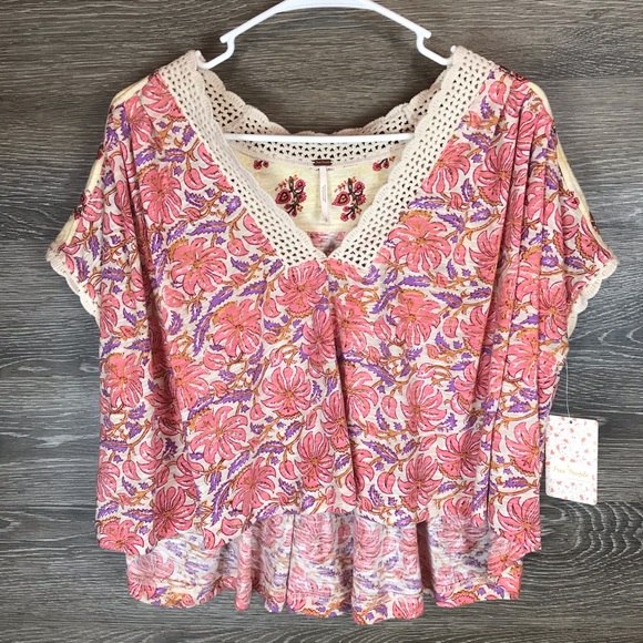 Free People Leilani Print Top NWT - Picture 4 of 13